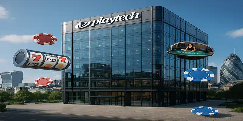 플레이테크(Playtech) 2025년 글로벌 iGaming 시장 선도 기업의 기술력과 안정성을 보여주는 온라인 카지노 소프트웨어 기업 대표 이미지