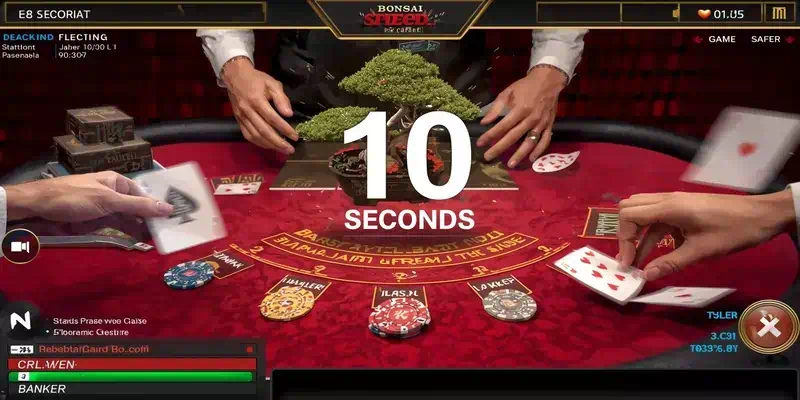 본자이 스피드 바카라 28초 초고속 진행 시스템 실행 화면, 카드 즉시 공개와 실시간 통계 분석 도구